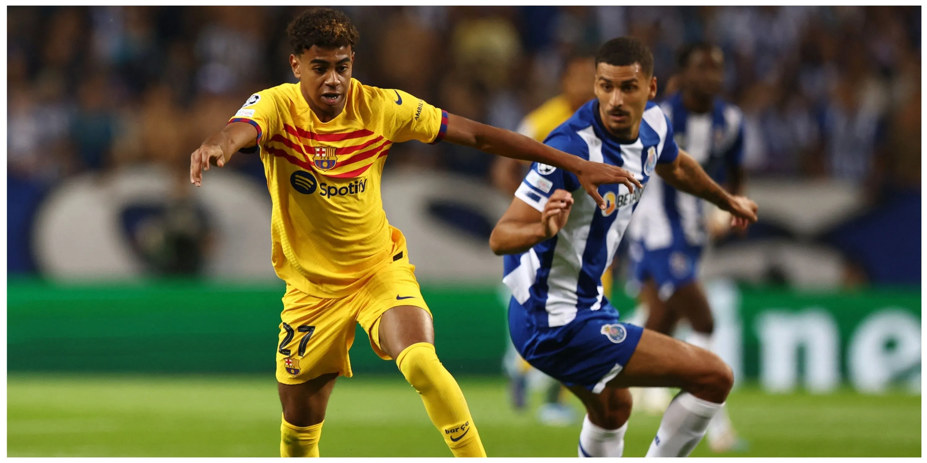 Lamine Yamal đá chính trong trận đấu Champions League gặp Porto