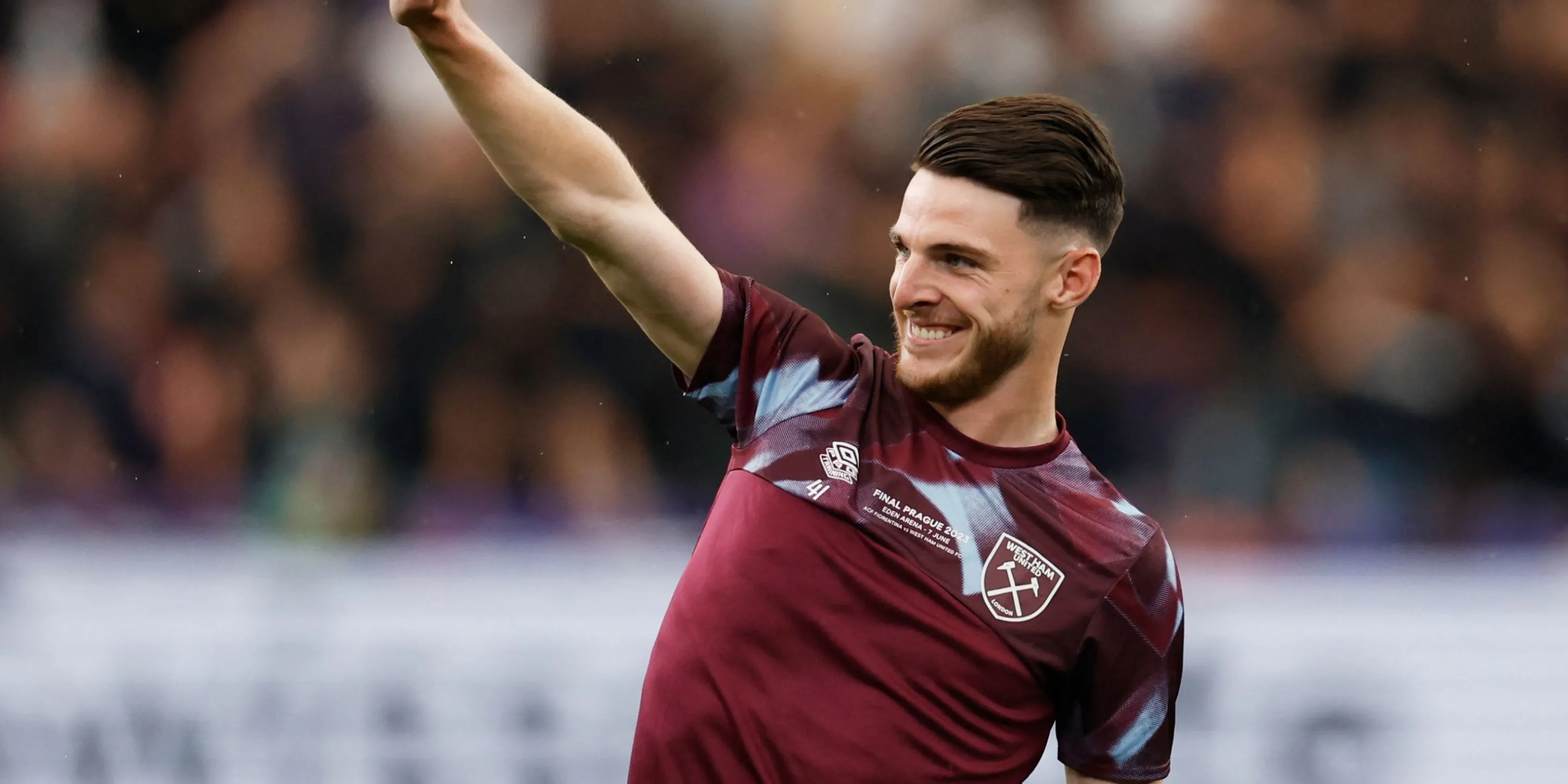 Declan Rice ăn mừng bàn thắng cho West Ham tại Premier League