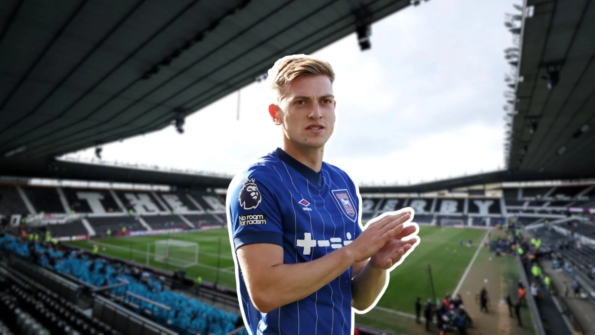 Liam Delap, một nhân tố quan trọng khác cùng Wes Burns tại Ipswich Town.
