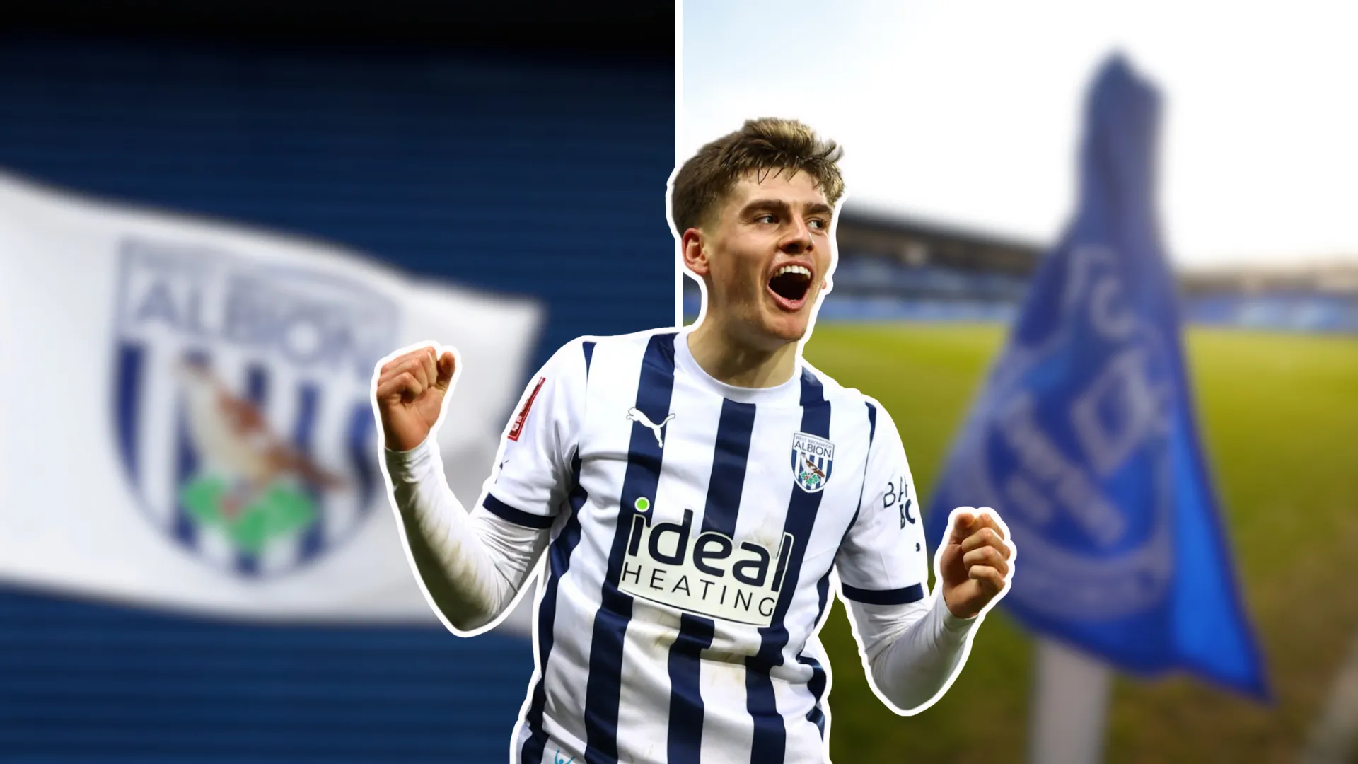 Tom Fellows trong một pha tranh chấp, ngôi sao trẻ đang được Everton săn đón.